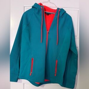 Swiss Tech Women's Jacket in Teal and Coral